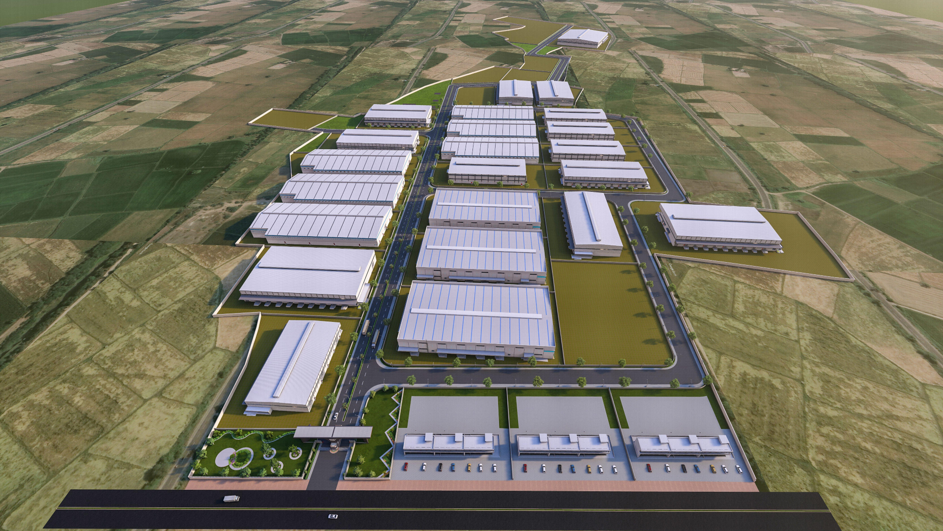 Yukon Infra Park aerial — planned industrial park